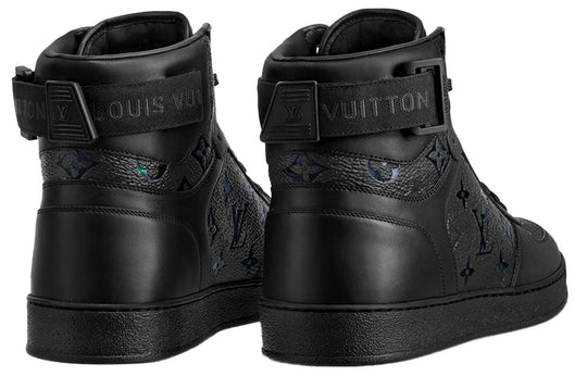 LOUIS VUITTON Rivoli Ankle Sneakers 'Black with Multi-color Monogram' 1A7W8I