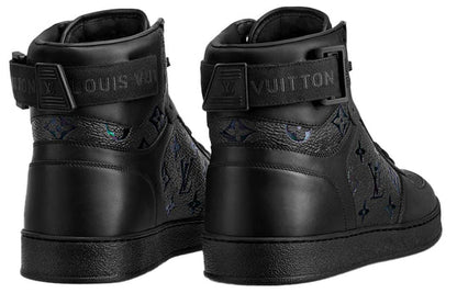 LOUIS VUITTON Rivoli Ankle Sneakers 'Black with Multi-color Monogram' 1A7W8I