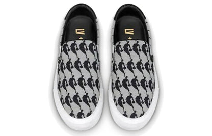 LOUIS VUITTON x NBA Canvas Slip On Shoes 'Grey' 1A8ELW