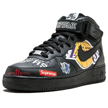 Nike x Supreme x NBA Air Force 1 Mid 07 'Black' AQ8017-001