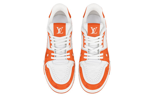 LOUIS VUITTON LV Trainers 'White Orange' 1ABOIS
