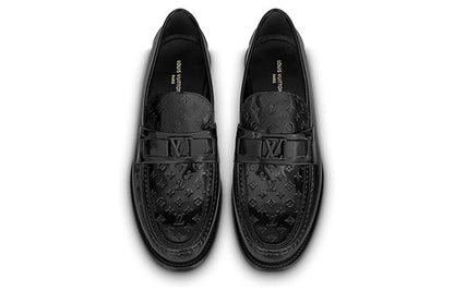LOUIS VUITTON Major Loafers 'Black with Top Monogram' 1AAMYJ