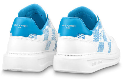 LOUIS VUITTON Beverly Hills Sneakers 'White with Blue Plaid' 1AA5J5