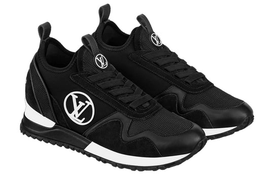 (WMNS) LOUIS VUITTON Run Away Sneakers 'Black with White Logo' 1A9ER3