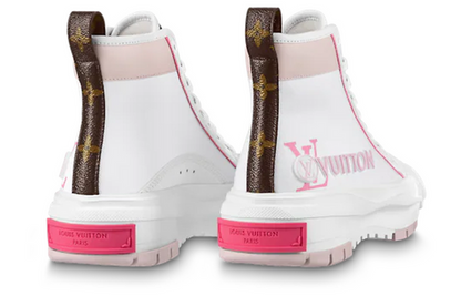 (WMNS) LOUIS VUITTON Squad Ankle Sneakers 'White Pink' 1AACV4