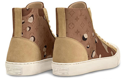 LOUIS VUITTON Tattoo Monogram Ankle Sneakers 'Brown Camo Monogram' 1A5YVM