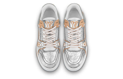 LOUIS VUITTON LV Trainers 'Silver with Orange' 1A996D