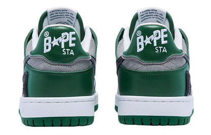 (WMNS) A Bathing Ape Sk8 Sta Low 'Grey Green' 1I80-291-010-GREYG