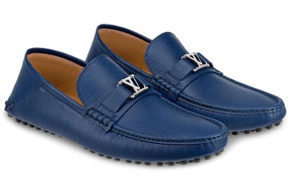 LOUIS VUITTON Hockenheim Moccasin Shoes 'Blue EPI' 1A4TW2