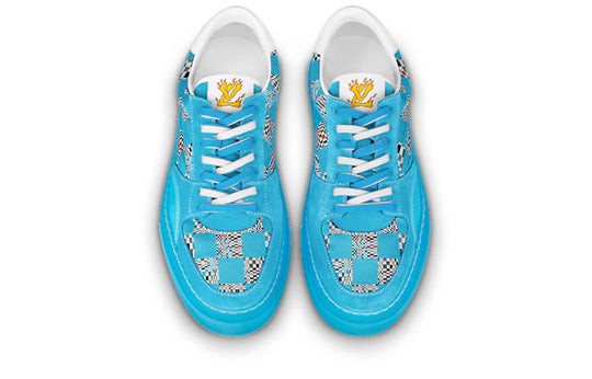 LOUIS VUITTON Ollie Sneakers 'Blue Plaid Monogram' 1A8Q55