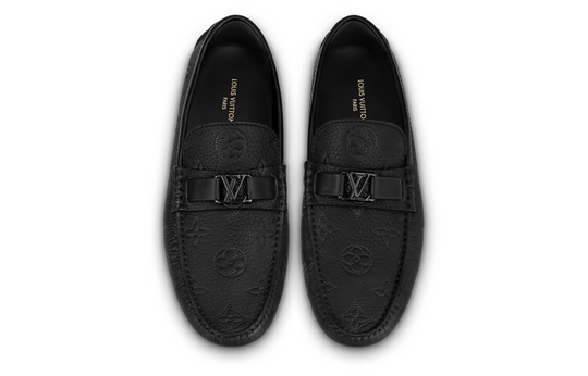 LOUIS VUITTON Hockenheim Moccasin Shoes 'Black Monogram' 1AAN2N