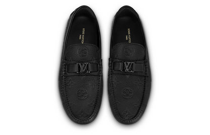 LOUIS VUITTON Hockenheim Moccasin Shoes 'Black Monogram' 1AAN2N