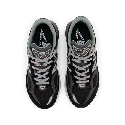 (GS) New Balance 990 V6 FuelCell Shoes 'Black Grey White' GC990BK6