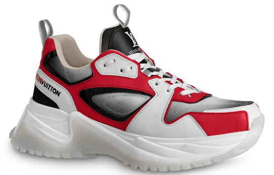 LOUIS VUITTON Run Away Pulse Sneakers 'White Red Black; 1A5YSV