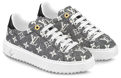 (WMNS) LOUIS VUITTON Time Out Sneakers 'Grey Denim Monogram' 1AAW2Q