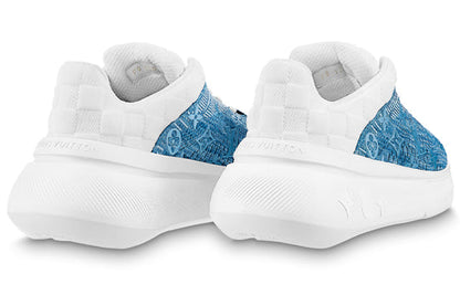 LOUIS VUITTON LV Show Up Sneakers 'White with Blue Denim' 1AA48J