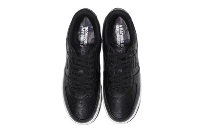 NEIGHBORHOOD x A BATHING APE Bape STA Leather Low 'Black' 1J23-191-901-BLCK