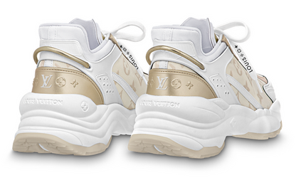(WMNS) LOUIS VUITTON Run 55 Sneakers 'Beige Monogram White' 1ABHR3