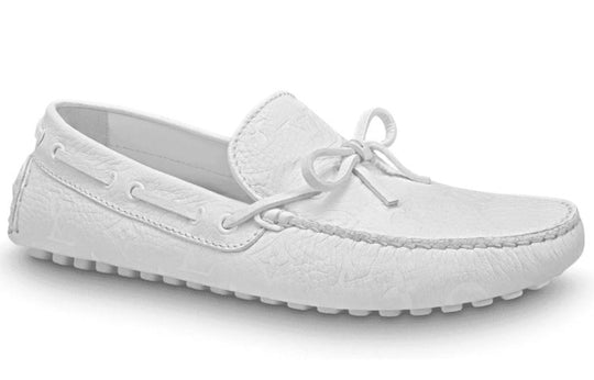 LOUIS VUITTON Arizona Moccasin Shoes 'White Logo Monogram' 1A5Y93