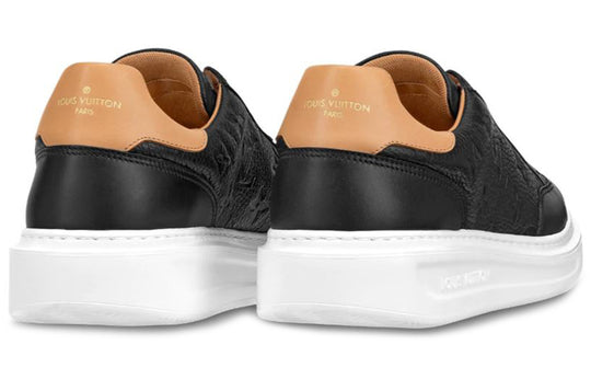 LOUIS VUITTON Beverly Hills Sneakers 'Black Monogram with Caramel Top' 1A7WGL