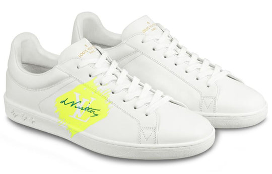 LOUIS VUITTON Luxembourg Sneakers 'White Neon Yellow' 1A4OFL