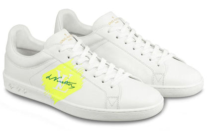 LOUIS VUITTON Luxembourg Sneakers 'White Neon Yellow' 1A4OFL