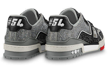 LOUIS VUITTON Trainer Sneakers 'Grey Black Crystals' 1AA6PR