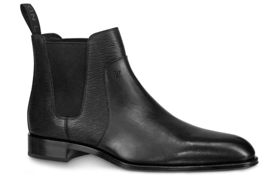 LOUIS VUITTON Wall Street Chelsea Boots 'Black EPI' 1A4OZL