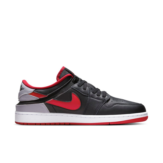 Air Jordan 1 Low FlyEase 'Black Cement Fire Red' DM1206-006