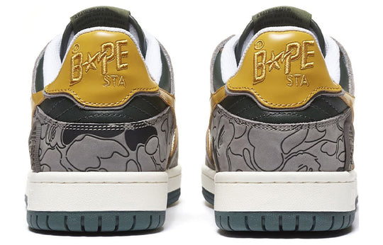 (WMNS) A Bathing Ape Sk8 Sta Low 'Grey Yellow' 1H80-291-007-YELLOW