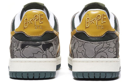 (WMNS) A Bathing Ape Sk8 Sta Low 'Grey Yellow' 1H80-291-007-YELLOW