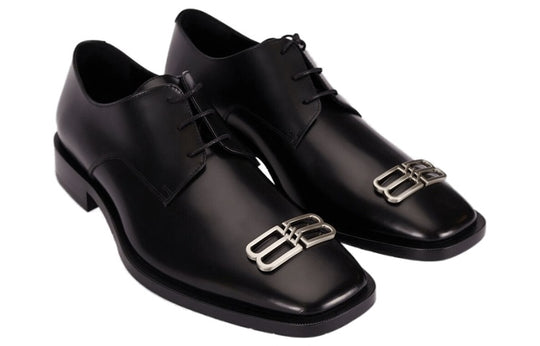 Balenciaga Rim Derby Leather Shoes 'Black' 712642WA8E11081