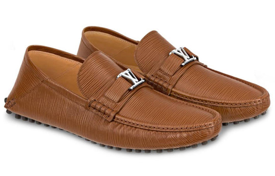 LOUIS VUITTON Hockenheim Moccasin Shoes 'Brown' 1A4TV8