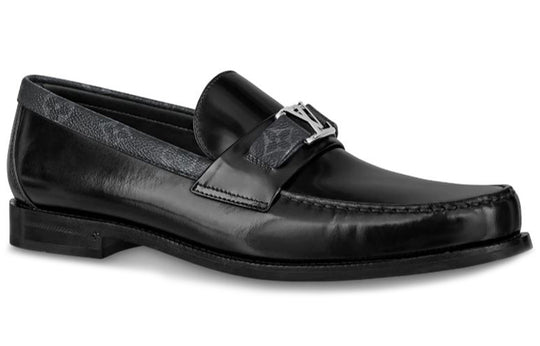 LOUIS VUITTON Major Loafers 'Black with Monogram Deco' 1A7VZ1