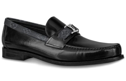 LOUIS VUITTON Major Loafers 'Black with Monogram Deco' 1A7VZ1