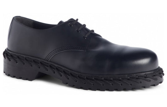 Balenciaga Laces Derbies Leather Shoes Black 530269WA6E01000