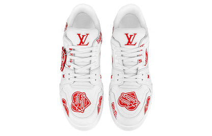 LOUIS VUITTON x Nigo Trainers 'White with Red Logo Hearts' 1A9JAD