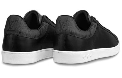 LOUIS VUITTON Luxembourg Sneakers 'Black with Monogram Collar' 1A80YV