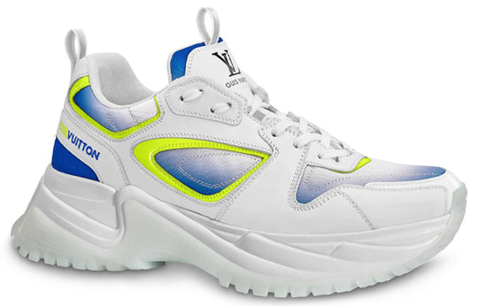 LOUIS VUITTON Run Away Pulse Sneakers 'White Blue Neon Yellow' 1A5YL6