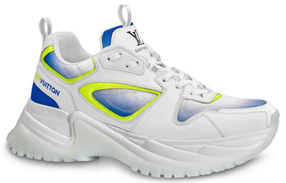 LOUIS VUITTON Run Away Pulse Sneakers 'White Blue Neon Yellow' 1A5YL6