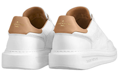 LOUIS VUITTON Beverly Hills Sneakers 'White Monogram with Caramel Collar' 1A8V3L
