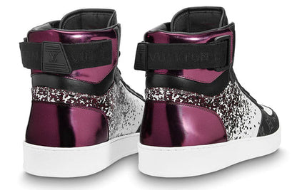 LOUIS VUITTON Rivoli Ankle Sneakers 'Metallic Purple with Black Monogram' 1A5YK
