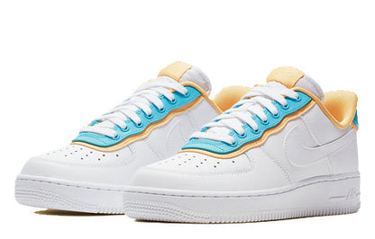 (WMNS) Nike Air Force 1 Low SE 'White Light Blue Fury Topaz Gold' AA0287-105