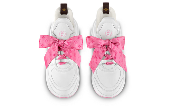 (WMNS) LOUIS VUITTON Archlight 1.0 Sneakers 'White with Pink Monogram Ribbon' 1AB42I