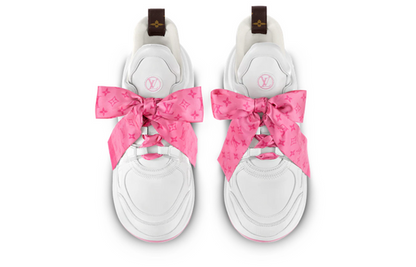 (WMNS) LOUIS VUITTON Archlight 1.0 Sneakers 'White with Pink Monogram Ribbon' 1AB42I