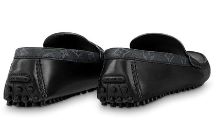 LOUIS VUITTON LV Hockenheim Loafers 'Black with Monogram Collar' 1AA09O
