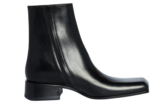 Balenciaga Square Toe Ankle Boots 'Black Leather' 678108WBC301000