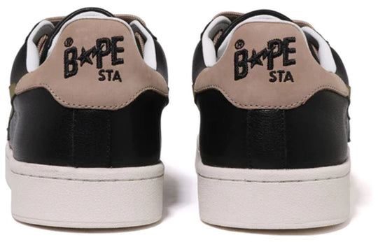 A BATHING APE SKULL Leather Low 'Black' 1I80-191-012-BLCK