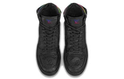 LOUIS VUITTON Rivoli Ankle Sneakers 'Black with Iridescent Back' Rivoli 1A7S7