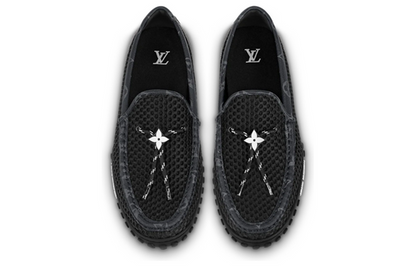 LOUIS VUITTON Racer Moccasins Shoes 'Black' 1AAQVV